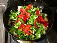 野菜を加える