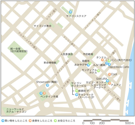 ホーチミンの地図